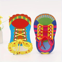 Paper Lacing Shoes Toy for Shoelace Tying Fun
