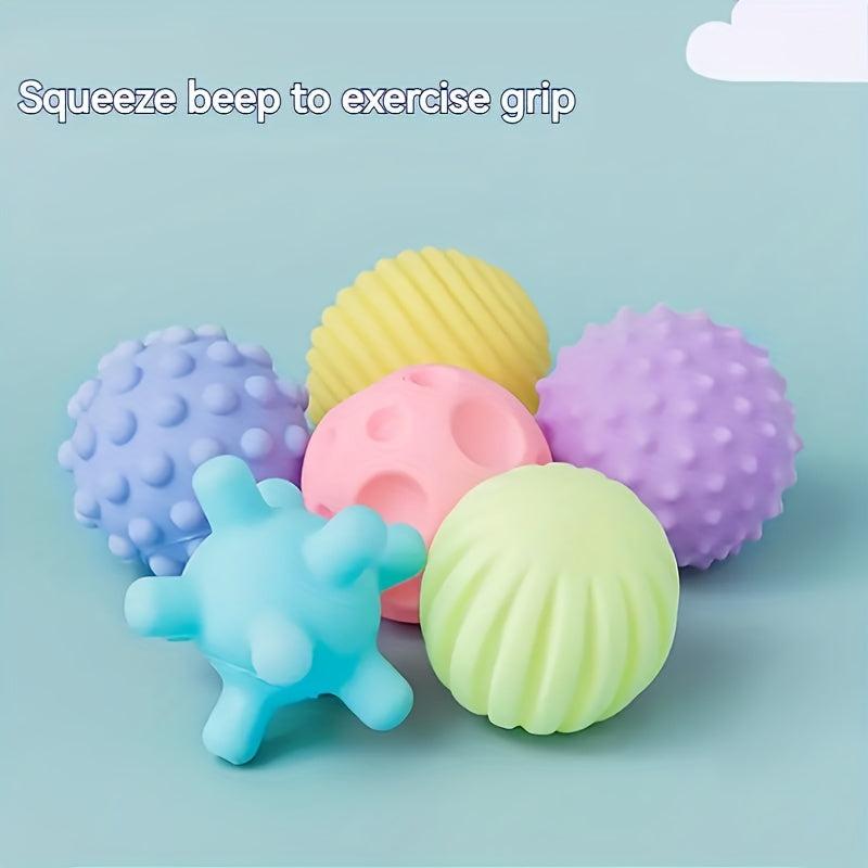 6pcs Sensory Toys Massage Ball Set Soft Rubber Hand Holding Ball