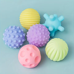 6pcs Sensory Toys Massage Ball Set Soft Rubber Hand Holding Ball