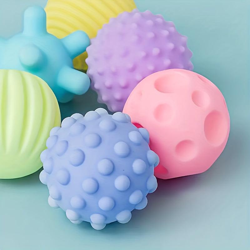 6pcs Sensory Toys Massage Ball Set Soft Rubber Hand Holding Ball