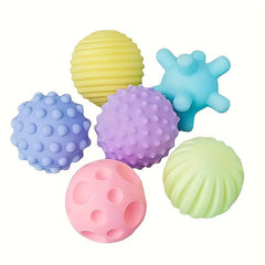 6pcs Sensory Toys Massage Ball Set Soft Rubber Hand Holding Ball