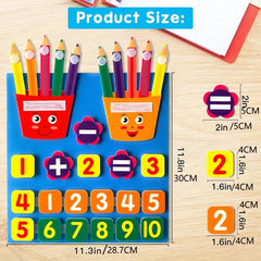 Counting Felt Board For Toddlers Preschool Math Games Montessori Counting Toy