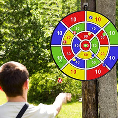 Kids Dart Board Set with 12 Sticky Balls - Fun Indoor Outdoor Game
