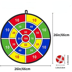 Kids Dart Board Set with 12 Sticky Balls - Fun Indoor Outdoor Game