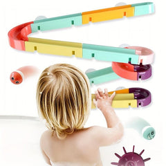 34pcs Kids Bath Water Play Toys Track Ball Sliding Fun Game Boys Girls Gift
