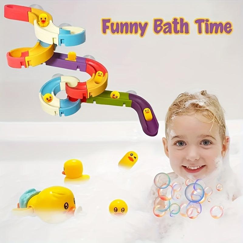 34pcs Kids Bath Water Play Toys Track Ball Sliding Fun Game Boys Girls Gift
