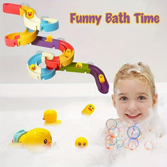 34pcs Kids Bath Water Play Toys Track Ball Sliding Fun Game Boys Girls Gift