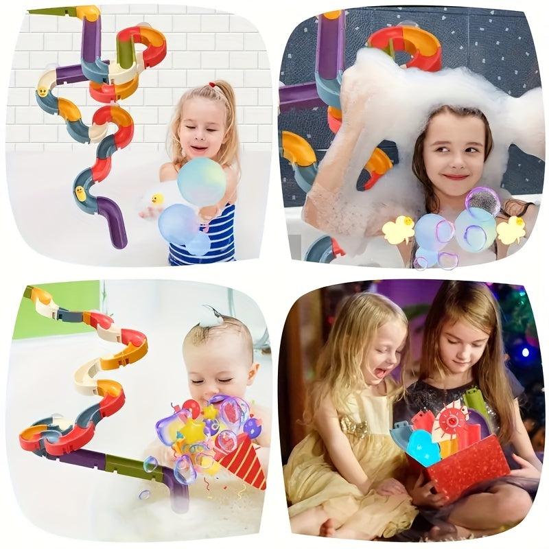 34pcs Kids Bath Water Play Toys Track Ball Sliding Fun Game Boys Girls Gift