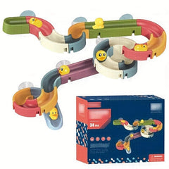 34pcs Kids Bath Water Play Toys Track Ball Sliding Fun Game Boys Girls Gift