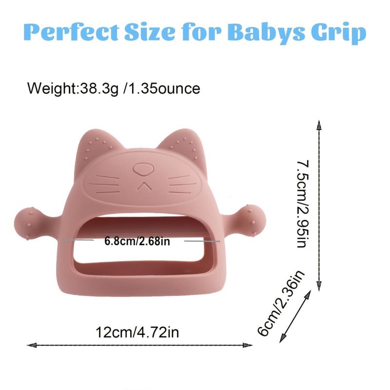DDEMSMOE Silicone Baby Teether BPA Anti Drop Mitten Teething Toy