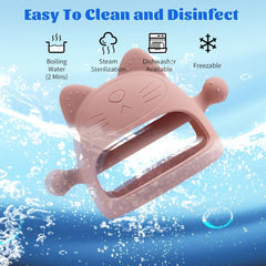 DDEMSMOE Silicone Baby Teether BPA Anti Drop Mitten Teething Toy