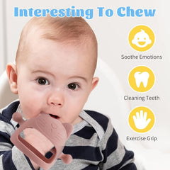 DDEMSMOE Silicone Baby Teether BPA Anti Drop Mitten Teething Toy