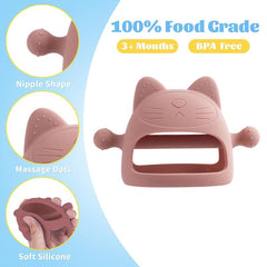 DDEMSMOE Silicone Baby Teether BPA Anti Drop Mitten Teething Toy