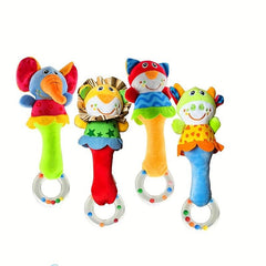 Soothing Educational Plush Toy Bed Bell Baby Toy Hand Rattle