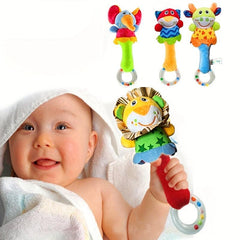 Soothing Educational Plush Toy Bed Bell Baby Toy Hand Rattle