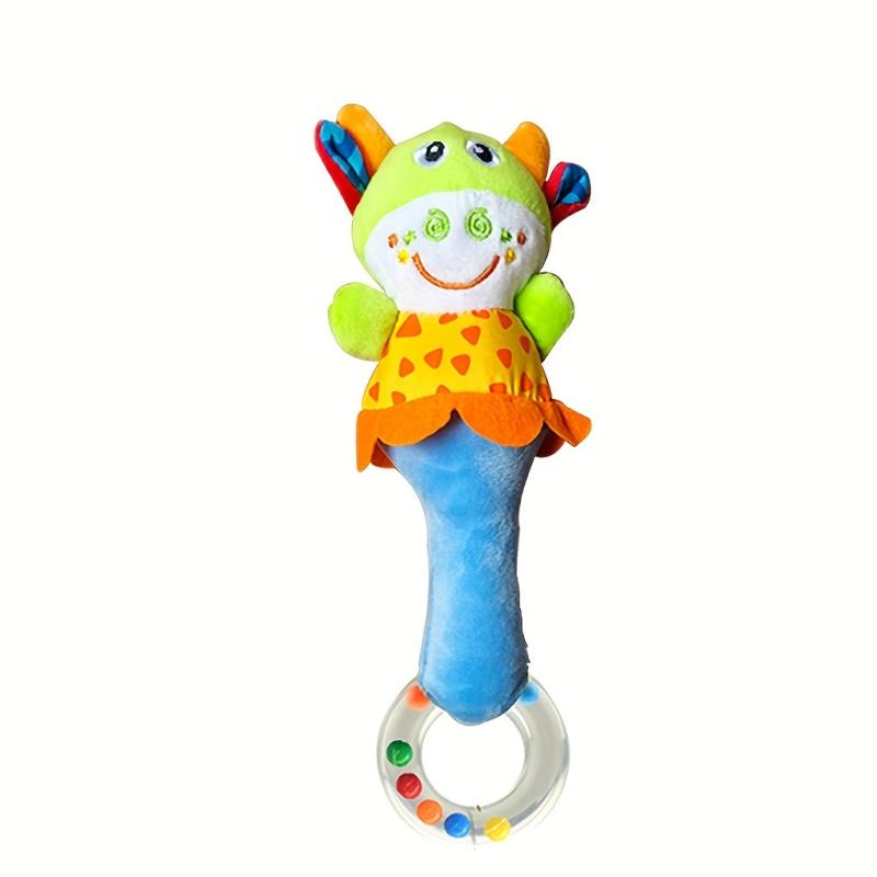 Soothing Educational Plush Toy Bed Bell Baby Toy Hand Rattle