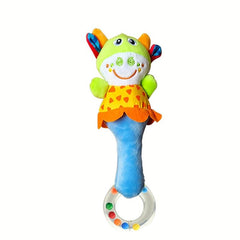 Soothing Educational Plush Toy Bed Bell Baby Toy Hand Rattle