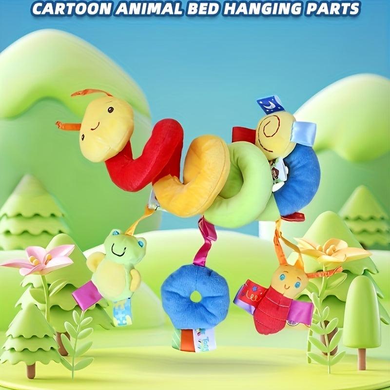Baby Spiral Hanging Rattles Doll Colorful Cartoon Animal Bed Bell Pendant