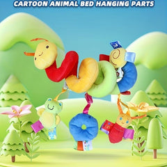 Baby Spiral Hanging Rattles Doll Colorful Cartoon Animal Bed Bell Pendant