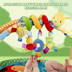 Baby Spiral Hanging Rattles Doll Colorful Cartoon Animal Bed Bell Pendant
