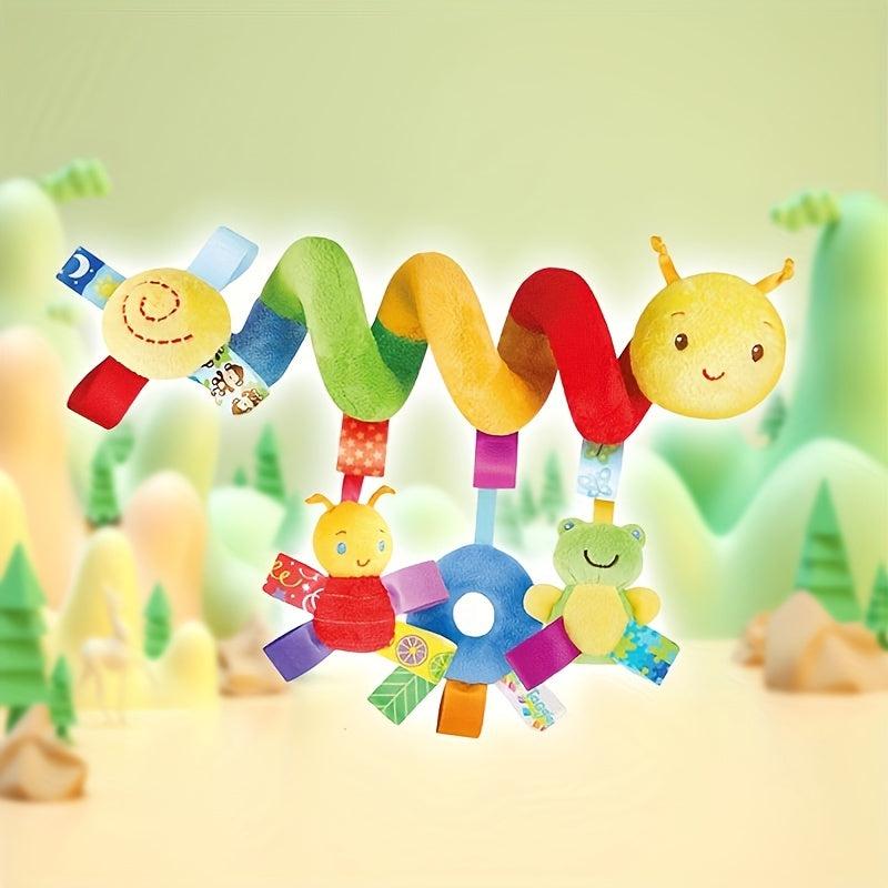 Baby Spiral Hanging Rattles Doll Colorful Cartoon Animal Bed Bell Pendant