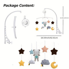 Baby Crib Mobile Night Light Music Rattle