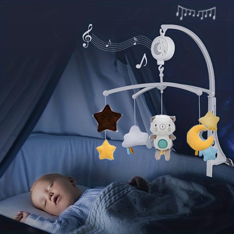 Baby Crib Mobile Night Light Music Rattle