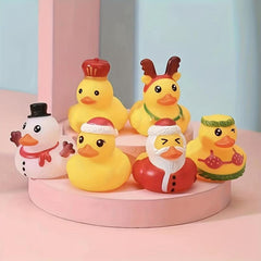 6pcs Rubber Ducks & Bath Toys Variety Pack for Christmas Parties & Goodie Bags