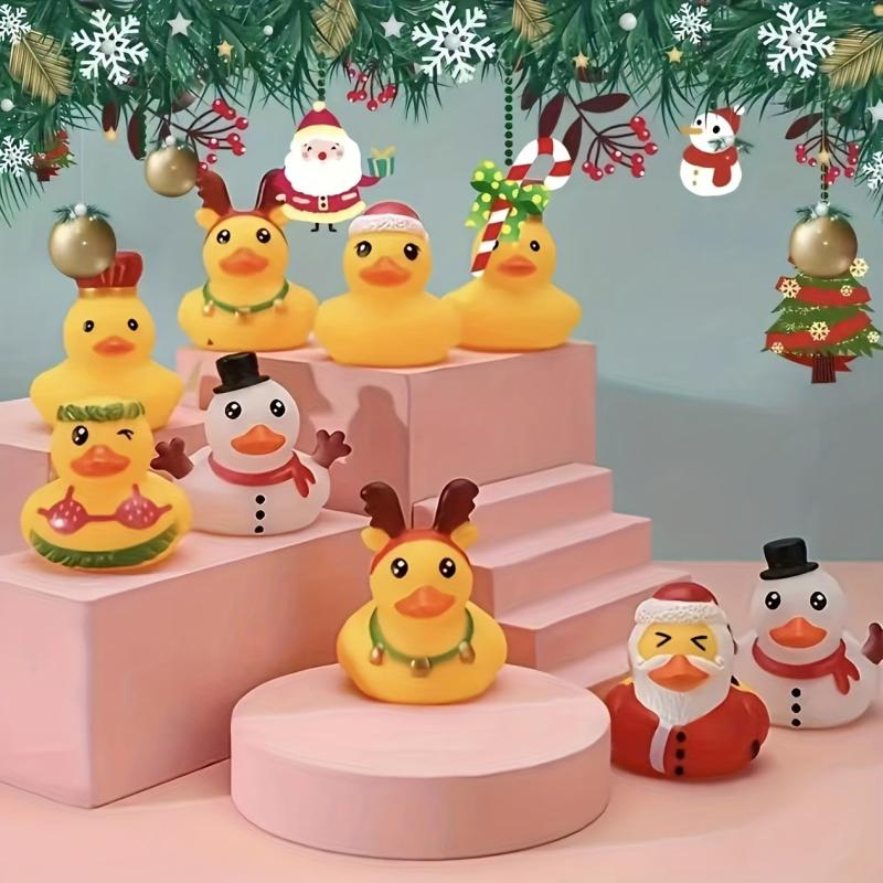 6pcs Rubber Ducks & Bath Toys Variety Pack for Christmas Parties & Goodie Bags