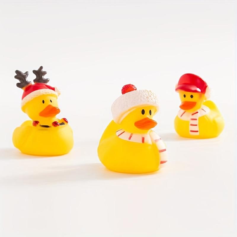 6pcs Rubber Ducks & Bath Toys Variety Pack for Christmas Parties & Goodie Bags