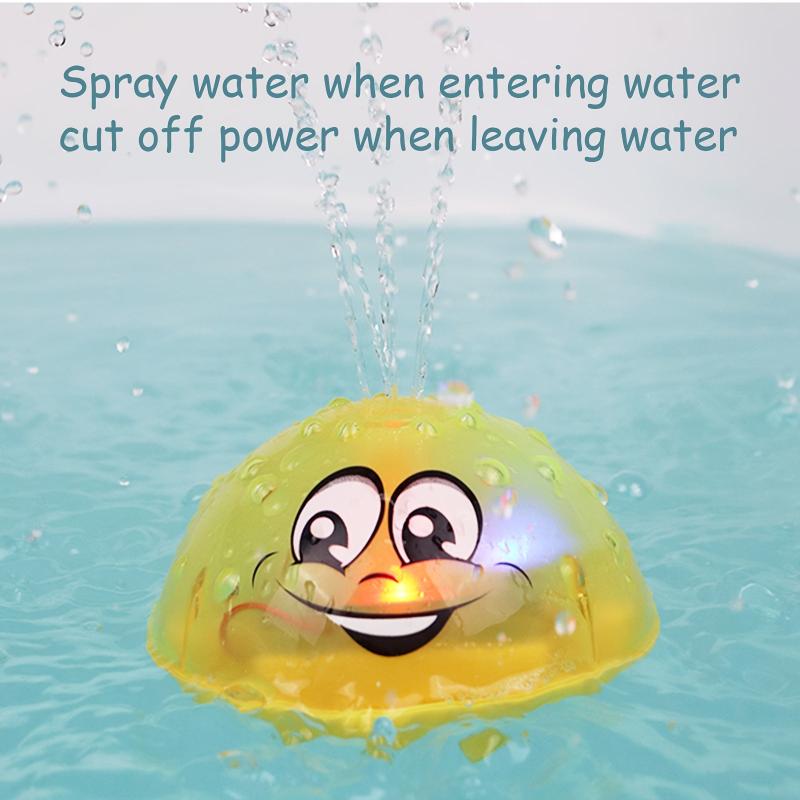 Spray Toys Baby Bath Toys Floating Sensing Water Spray Soft LED Lights
