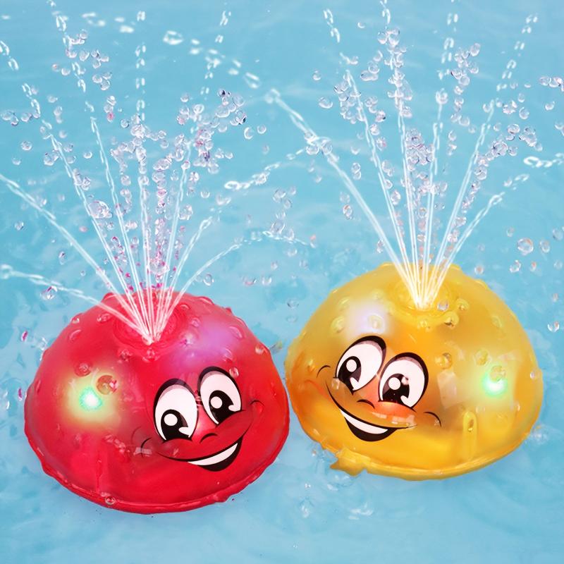 Spray Toys Baby Bath Toys Floating Sensing Water Spray Soft LED Lights