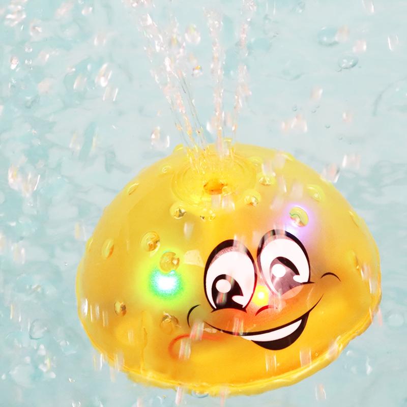 Spray Toys Baby Bath Toys Floating Sensing Water Spray Soft LED Lights