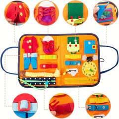 Montessori Busy Board Sensory Toy Educational Travel Toy Preschool Activities