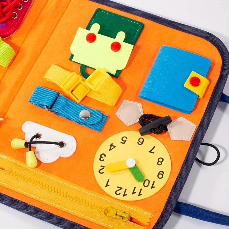 Montessori Busy Board Sensory Toy Educational Travel Toy Preschool Activities