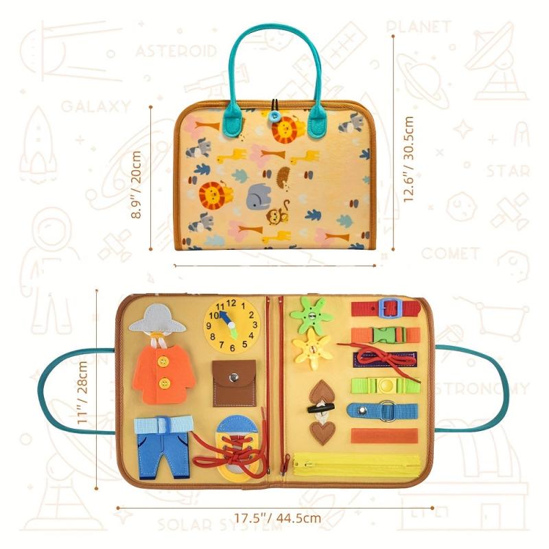 Montessori Busy Board Sensory Toy Educational Travel Toy Preschool Activities