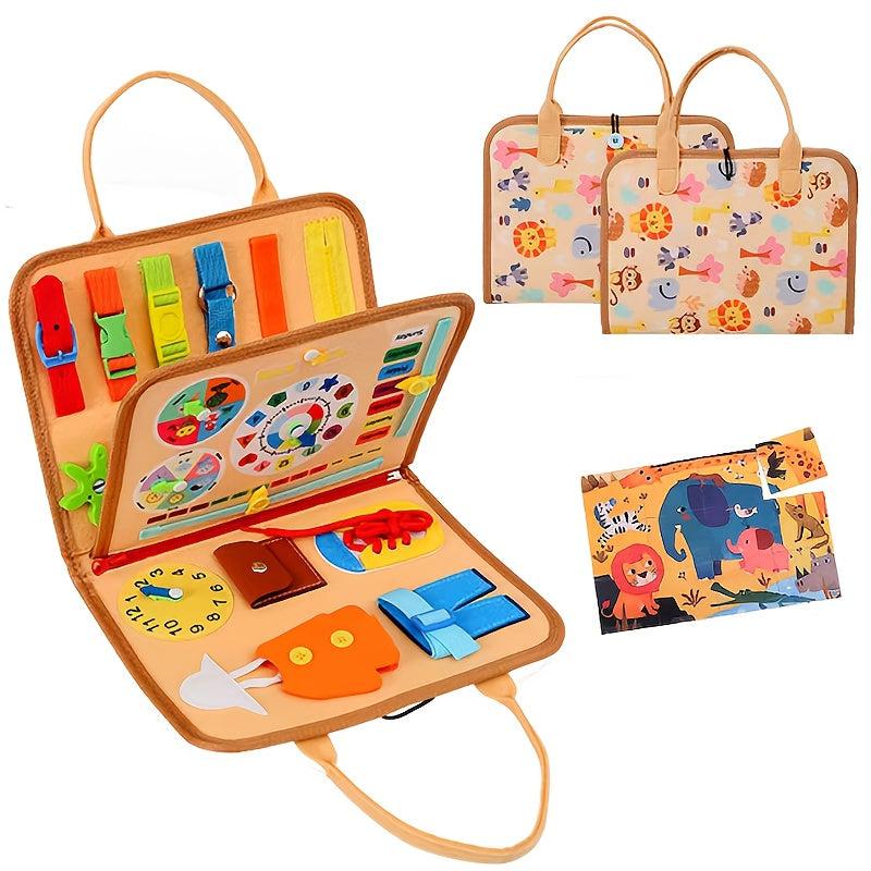 Montessori Busy Board Sensory Toy Educational Travel Toy Preschool Activities