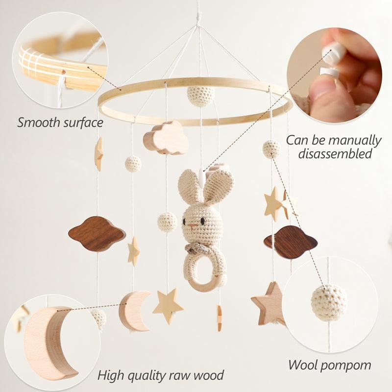 Cloud Rattles Crib Mobiles Bell Musical Box for Newborn
