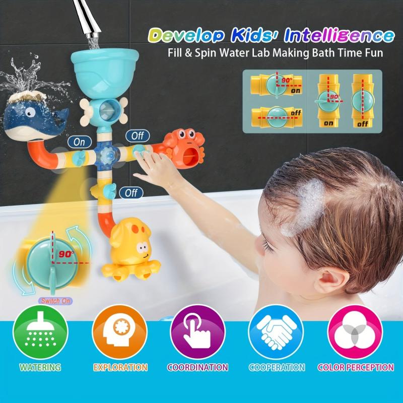 Ocean Pipe Turn Music Toys for Bathtime Fun