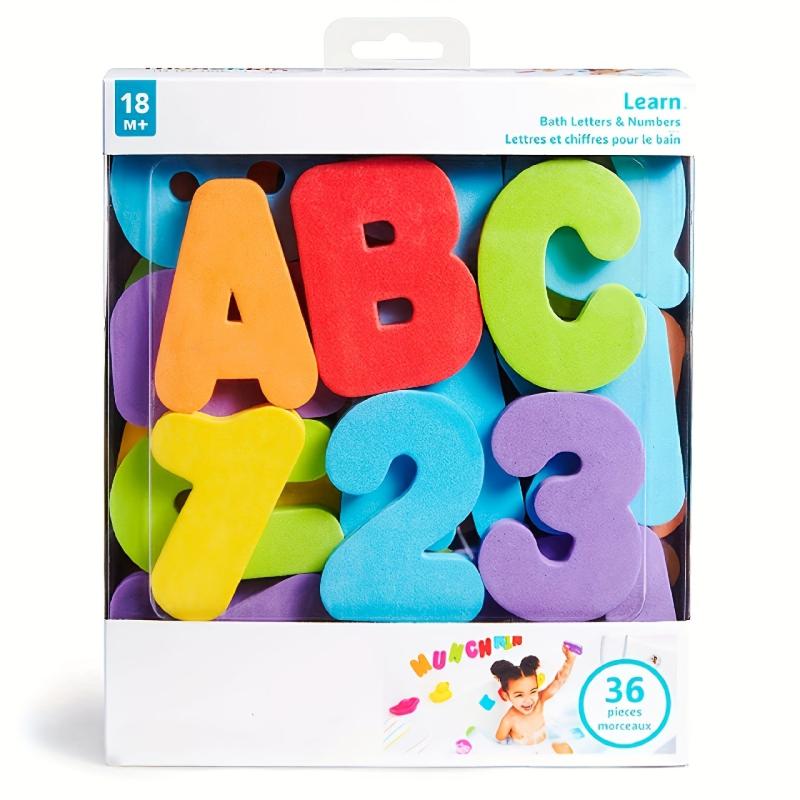 36pcs Toddler Bath Toys, Learning Bath Letters And Numbers