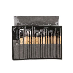 24pcs Nylon Hair Painting Pen Set Silver Gray Rod Pen Curtain Painting Pen