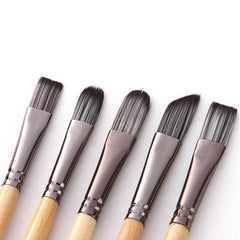 24pcs Nylon Hair Painting Pen Set Silver Gray Rod Pen Curtain Painting Pen