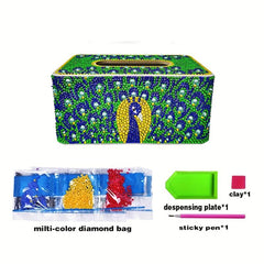 DIY Diamond Painting Tissue Box Kit - Crystal Diamond Craft Material