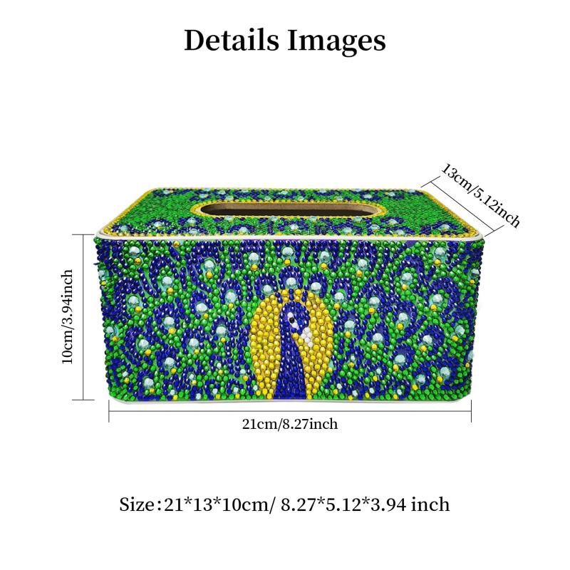 DIY Diamond Painting Tissue Box Kit - Crystal Diamond Craft Material