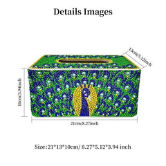 DIY Diamond Painting Tissue Box Kit - Crystal Diamond Craft Material