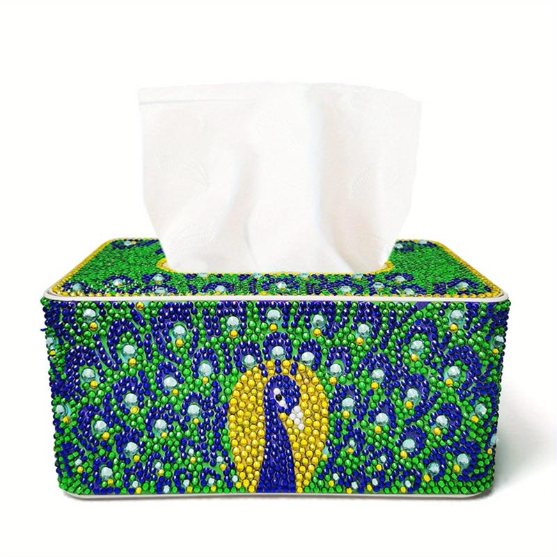 DIY Diamond Painting Tissue Box Kit - Crystal Diamond Craft Material