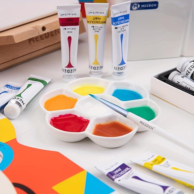 10 Pointed Paint Pens w/ 1 Palette - Watercolor, Canvas, Classroom