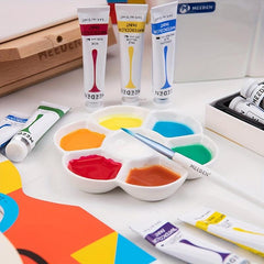 10 Pointed Paint Pens w/ 1 Palette - Watercolor, Canvas, Classroom