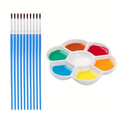 10 Pointed Paint Pens w/ 1 Palette - Watercolor, Canvas, Classroom