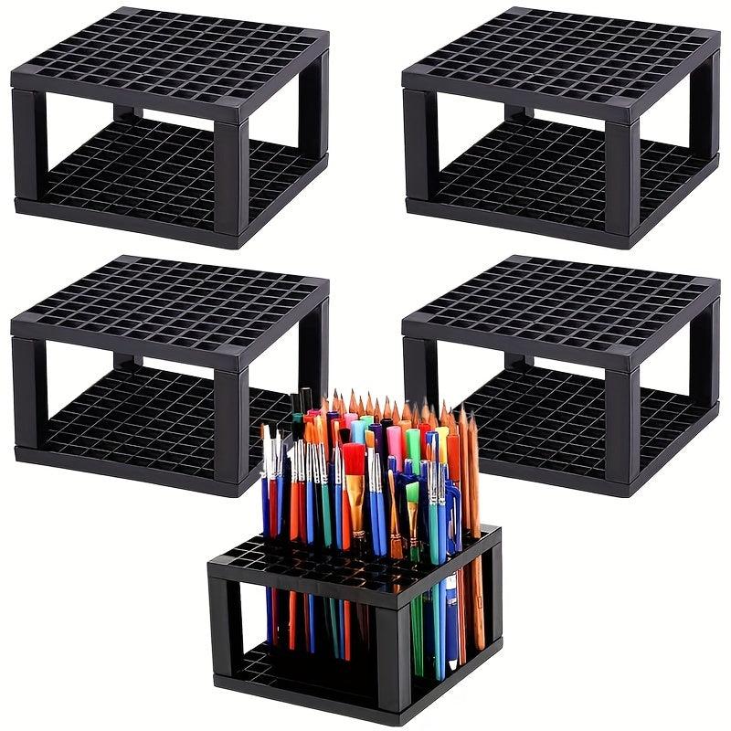 Plastic Pencils And Brush Frame Paint Brush Organizer